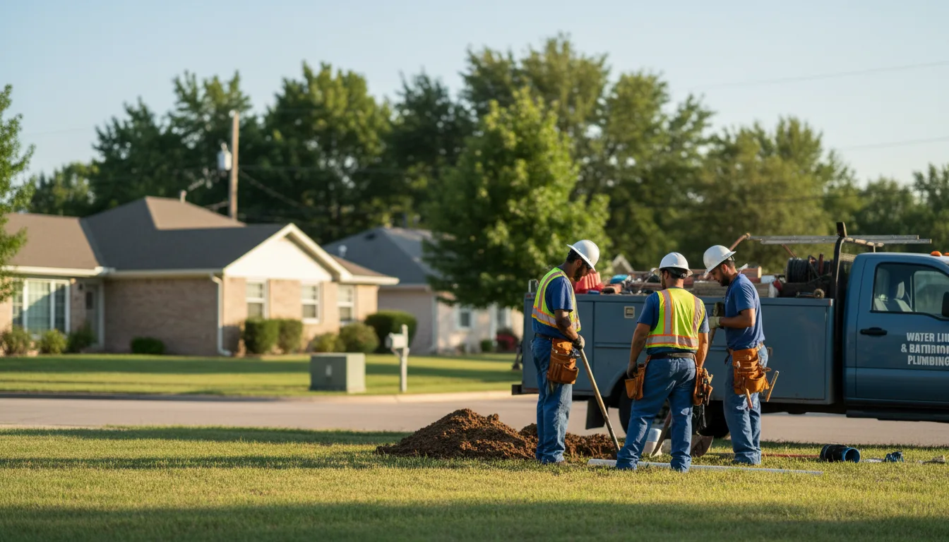 Residential water line and bathroom plumbing service in Hershey, NE
